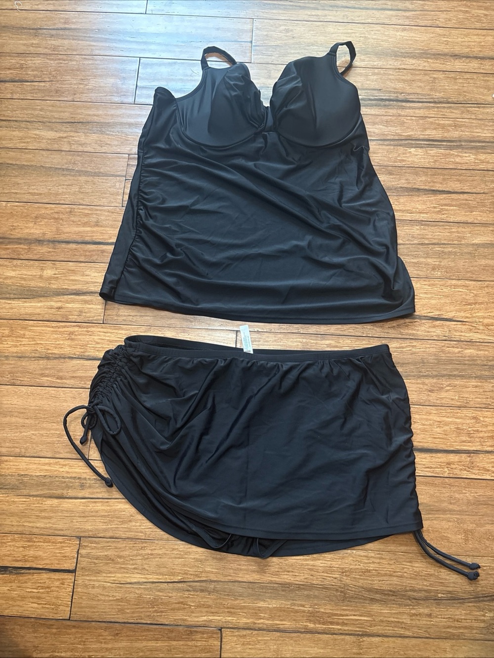 Swim By Cacique 2 Piece  Black Swimsuit Top Size 46D  Bottom Size 20 - Picture 2 of 9